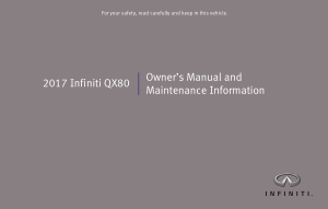 2017 Infiniti Qx80 Owner Manual